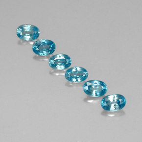 Achetez naturel ct bleue zircon gems, coupe ovale, en provenance cambodge chez gemselect. en stock, livraison internationale!