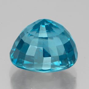 Zircon bleue naturelle coupe ovale, 8,45 ct, IF