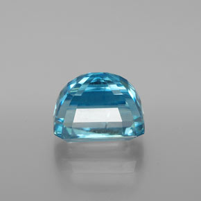 Zircon bleue naturelle taille émeraude, 9,03 ct, VS