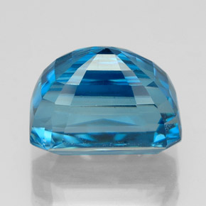 Zircon bleue naturelle taille émeraude, 6,87 ct, VVS