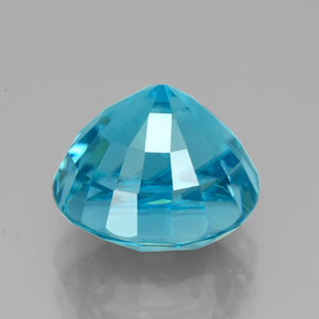 Zircon bleue naturelle coupe roude, 4,88 ct, VVS