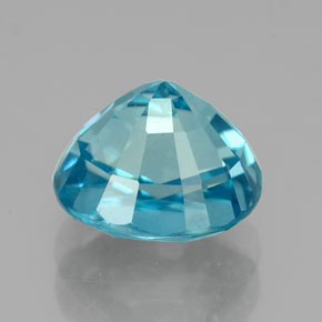 Zircon bleue naturelle coupe coussin, 4,07 ct, VVS
