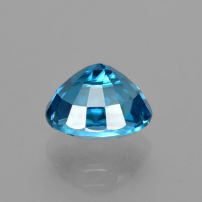 Zircon bleue naturelle coupe ovale, 4,37 ct, VVS