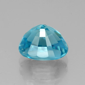Zircon bleue naturelle coupe ovale, 3,68 ct, VVS