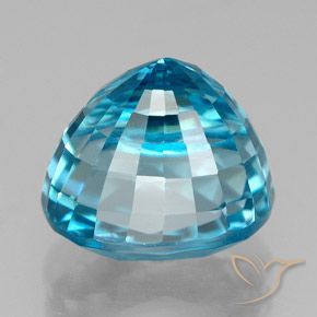 Zircon Bleu naturelle ovale, 6.30 ct, VVS