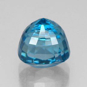 Zircon bleue naturelle coupe coussin, 5,89 ct, VVS