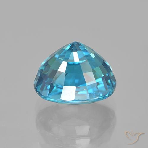 Zircon Bleu moyen naturelle ovale, 5.59 ct, VVS