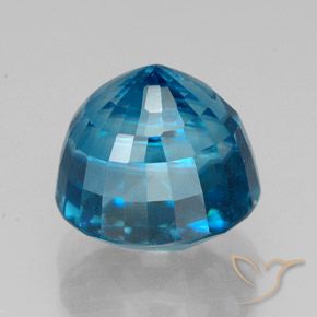 Zircon Bleu électrique naturelle ovale, 5.46 ct, VVS