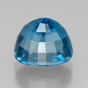 Zircon bleue naturelle coupe ovale, 5,40 ct, VVS