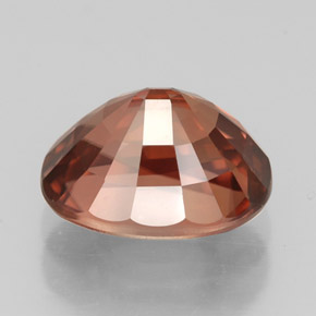 Zircon orange naturelle coupe ovale, 3,55 ct, VVS