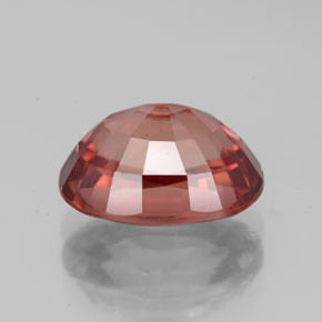 Zircon orange naturelle coupe ovale, 4,43 ct, VVS