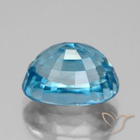 Zircon Bleu naturelle ovale, 9.25 ct, VS