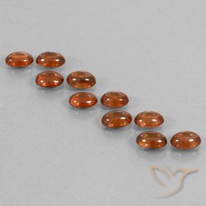 7.62ctw Naturel Brun rougeâtre Zircon, ovale, Transparent