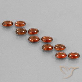 7.53ctw Naturel Orange rougeâtre Zircon, ovale, Transparent