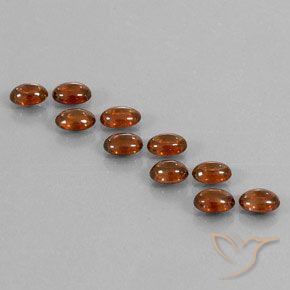 7.69ctw Naturel Orange foncé Zircon, ovale, Transparent