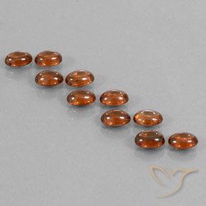 7.72ctw Naturel Orange foncé Zircon, ovale, Transparent