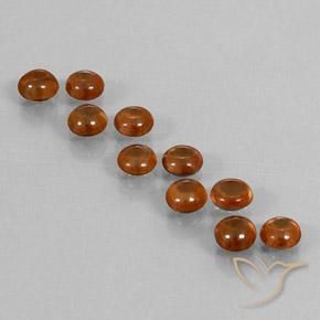 7.22ctw Naturel Orange foncé Zircon, Tour, Transparent