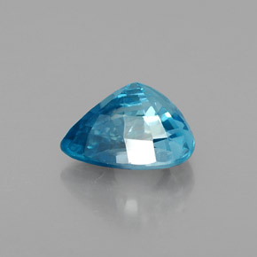 Zircon bleue naturelle en forme de poire, 3,00 ct, VVS-VS