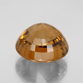 Zircon Jaune doré naturelle Coupe roude, 21.65 ct, VVS