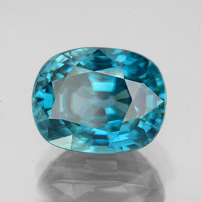 Zircon bleue naturelle coupe ovale, 7,22 ct, VVS