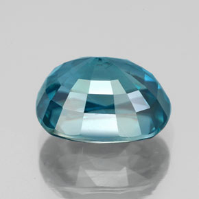 Zircon bleue naturelle coupe ovale, 7,22 ct, VVS