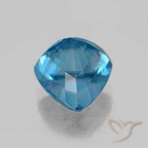 Zircon bleu électrique naturelle trillion, 5,82 ct, VS-SI