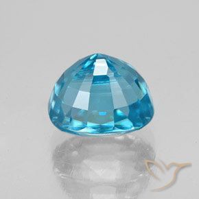 Zircon Bleu électrique naturelle ovale, 5.12 ct, VS