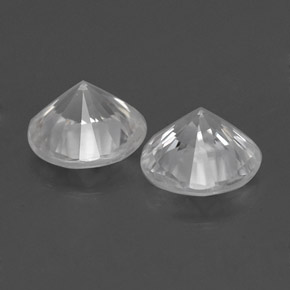 Achetez naturel ct blanc zircon gems, coupe roude, en provenance cambodge chez gemselect. en stock, livraison internationale!