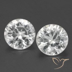 3.05ctw Naturel Blanc Zircon, Tour, VVS-VS
