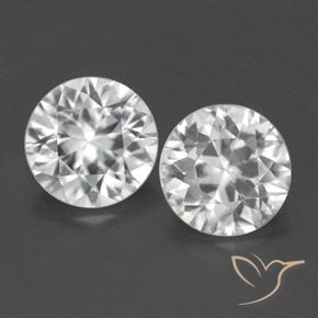 3.25ctw Naturel Blanc Zircon, Tour, VVS-VS