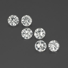 Achetez naturel ct blanc zircon gems, coupe roude, en provenance cambodge chez gemselect. en stock, livraison internationale!