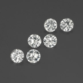 Achetez naturel ct blanc zircon gems, coupe roude, en provenance cambodge chez gemselect. en stock, livraison internationale!