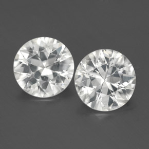 Achetez naturel ct blanc zircon gems, coupe roude, en provenance cambodge chez gemselect. en stock, livraison internationale!