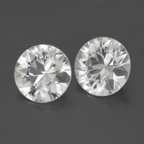 Achetez naturel ct blanc zircon gems, coupe roude, en provenance cambodge chez gemselect. en stock, livraison internationale!