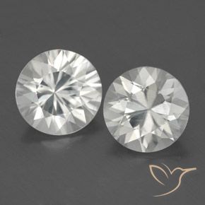 3.50ctw Naturel Blanc Zircon, Tour, VVS-VS