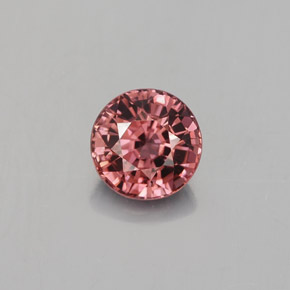 Zircon Rose Orange naturelle Coupe roude, 1.60 ct, VVS