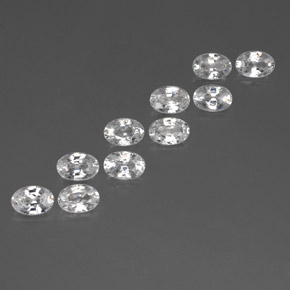 Achetez naturel 7,44ct blanc zircon gems, coupe ovale, en provenance cambodge chez gemselect. en stock, livraison internationale!