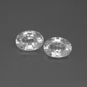 Achetez naturel ct Blanc Zircon gems, Coupe ovale, En provenance Cambodge chez GemSelect. En stock, livraison internationale!