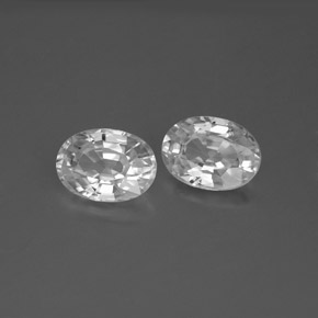 Achetez naturel ct Blanc Zircon gems, Coupe ovale, En provenance Cambodge chez GemSelect. En stock, livraison internationale!