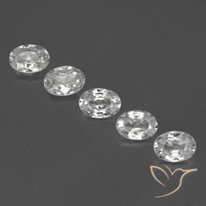 6.08ctw Naturel Blanc Zircon, ovale, VVS