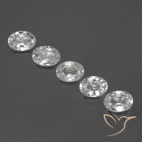 6.07ctw Naturel Blanc Zircon, ovale, VVS