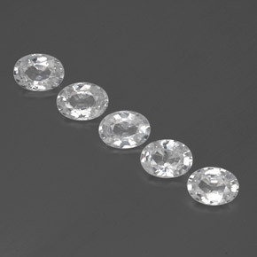 Achetez naturel ct blanc zircon gems, coupe ovale, en provenance cambodge chez gemselect. en stock, livraison internationale!