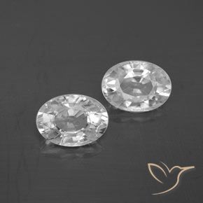 2.66ctw Naturel Blanc Zircon, ovale, VVS