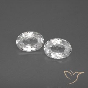 2.23ctw Naturel Blanc Zircon, ovale, VVS