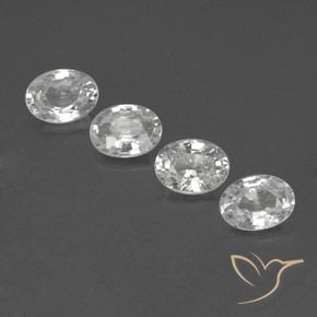 4.81ctw Naturel Blanc Zircon, ovale, VVS-VS