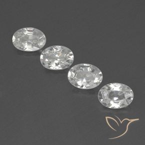 5.09ctw Naturel Blanc Zircon, ovale, VVS-VS