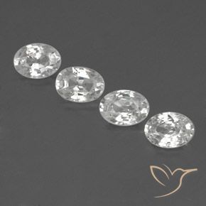 4.88ctw Naturel Blanc Zircon, ovale, VVS-VS