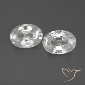 2.36ctw Naturel Blanc Zircon, ovale, VS