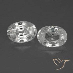 2.83ctw Naturel Blanc Zircon, ovale, VVS-VS