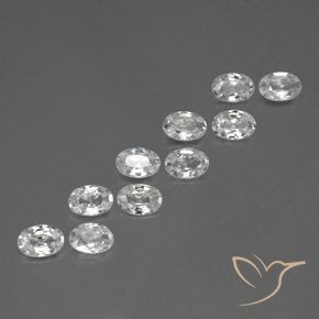 6.55ctw Naturel Blanc Zircon, ovale, VVS-VS
